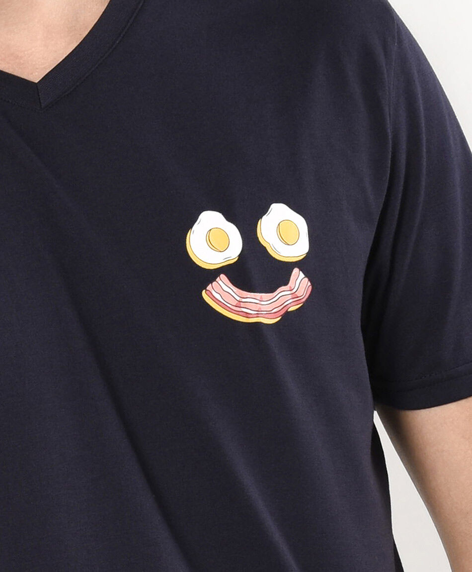 Pijama hombre estampado desayuno