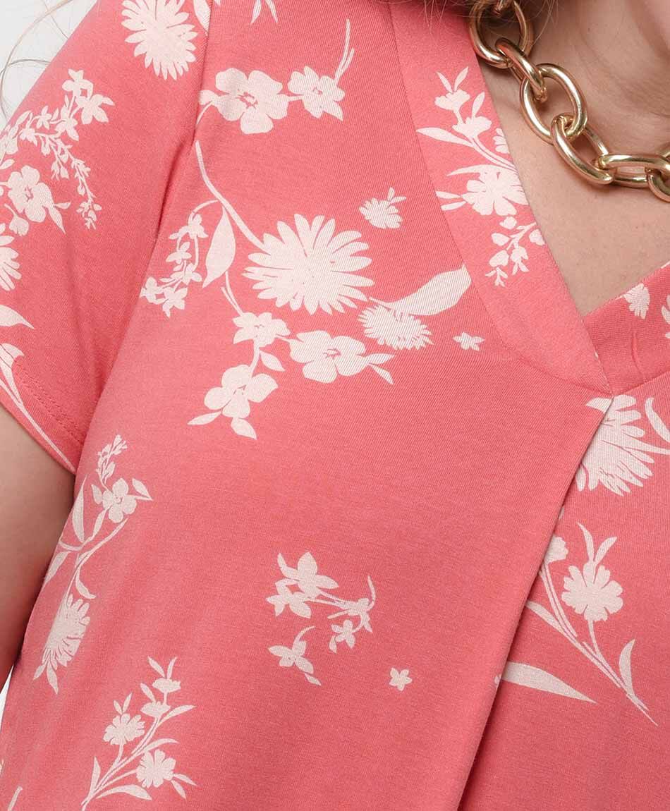 Polera mujer print floreado