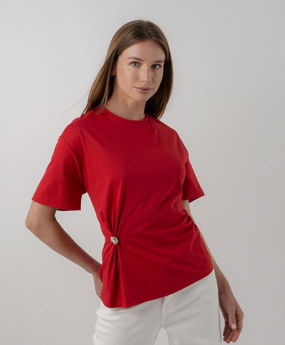 Polera mujer accesorio lateral