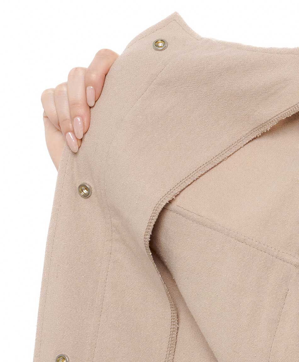 Chaqueta mujer lino estilo retro