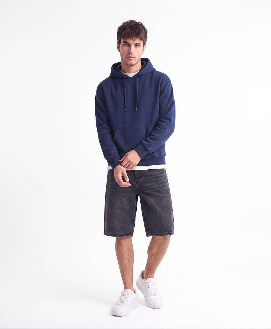 Bermuda hombre denim gris oscuro