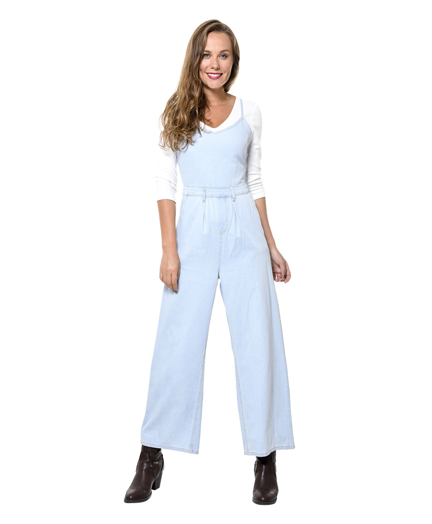 Enterito denim entallado Enterito denim entallado
