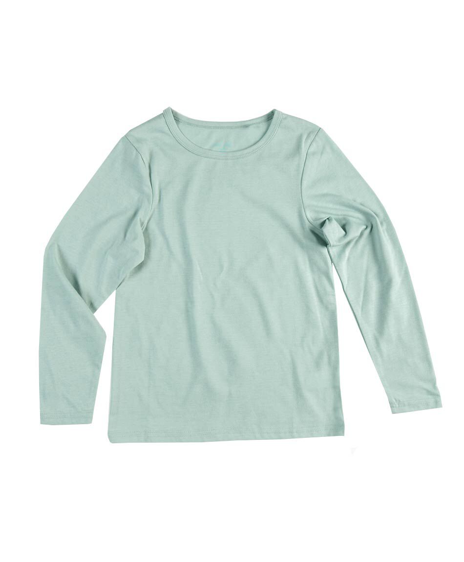 Polera ni&ntilde;a b&aacute;sica manga larga