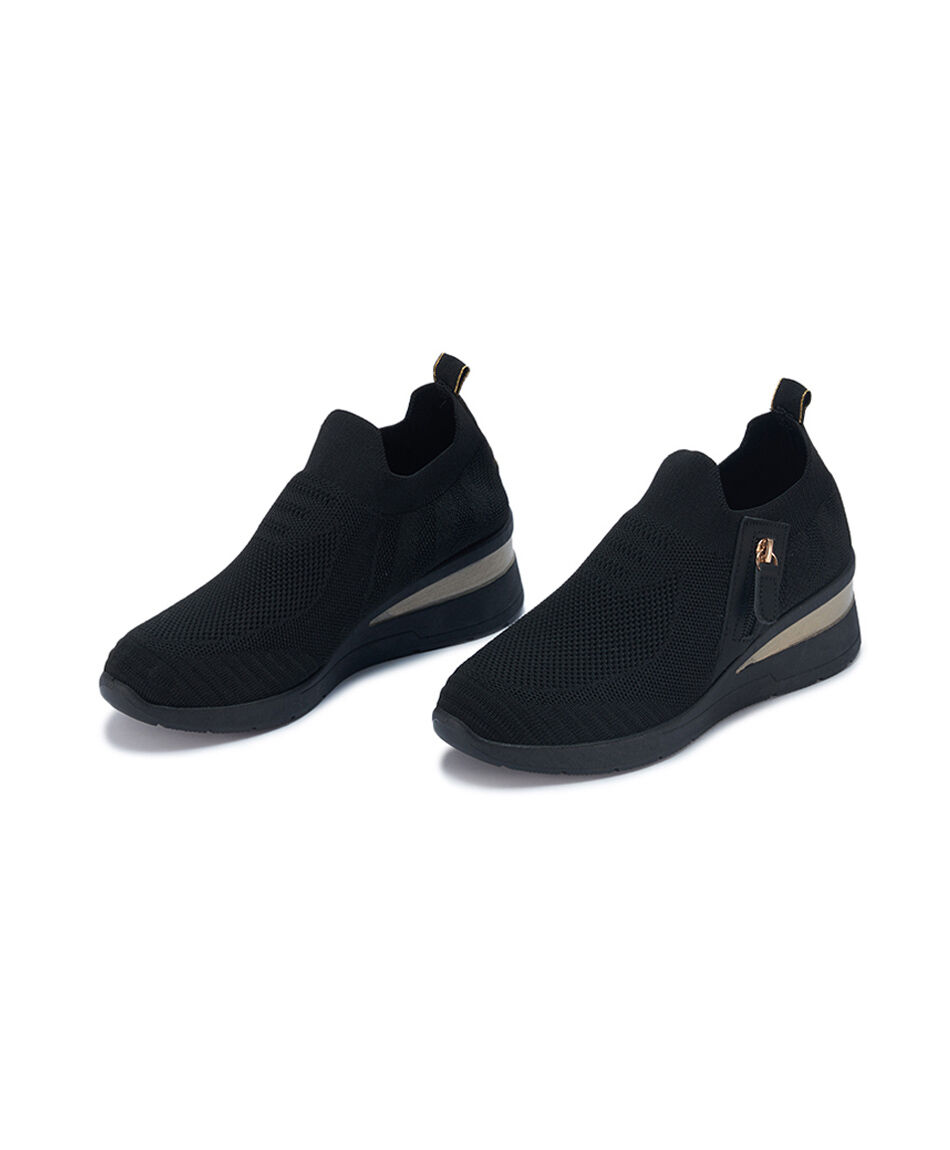 Zapatilla mujer taco black