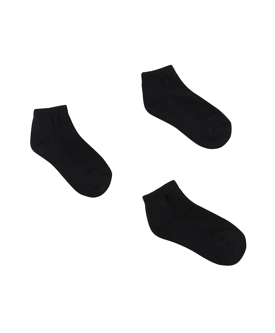 Tripack calcetines escolar algod&oacute;n negro