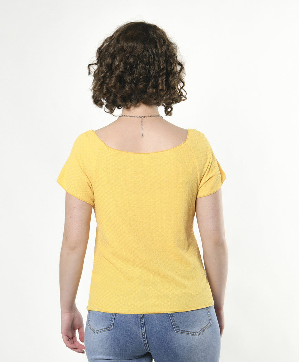 Polera mujer cuello ancho