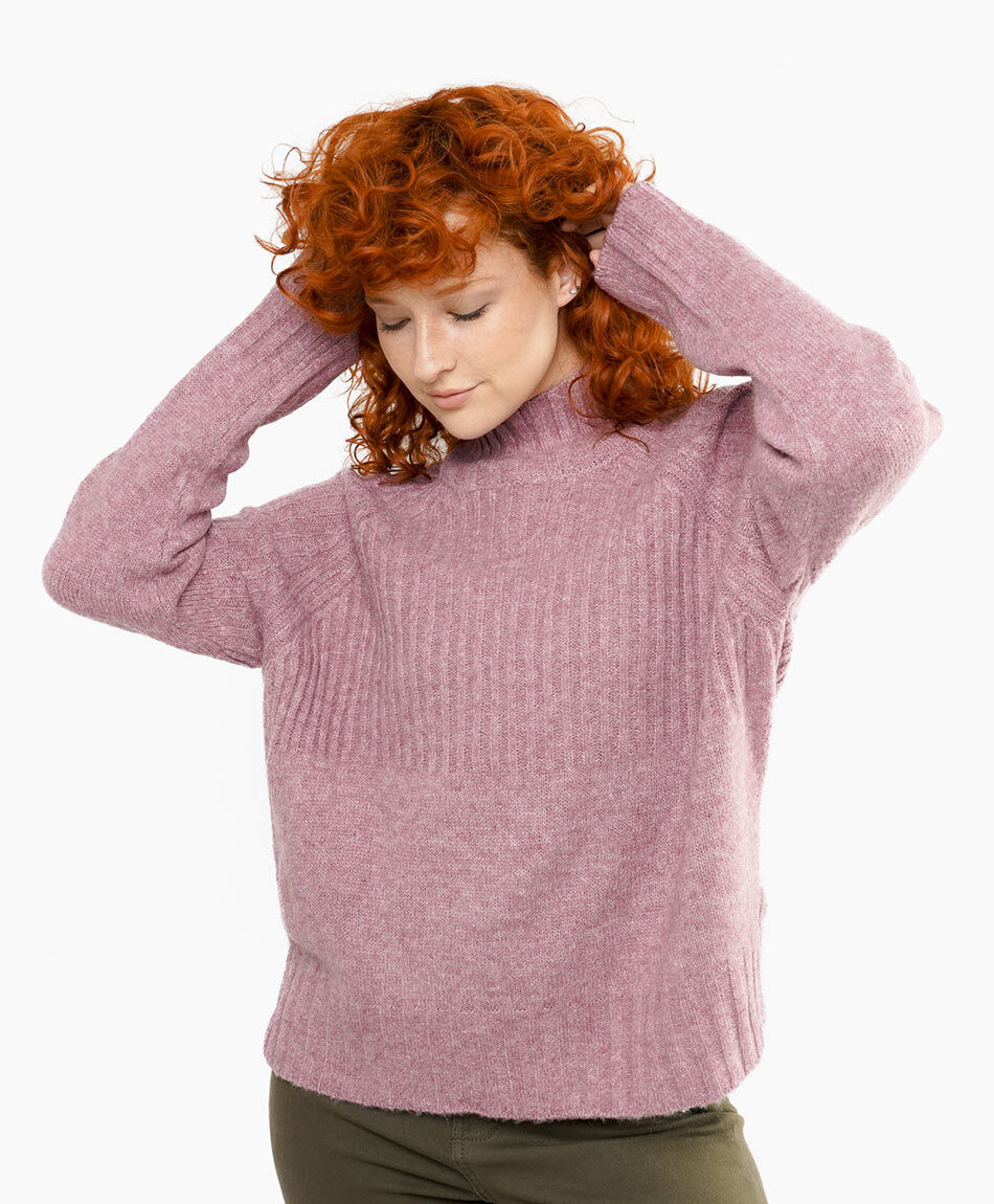 Sweater mujer l&iacute;neas pink