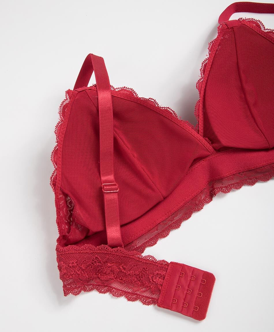 Bralette mujer triangular encajes