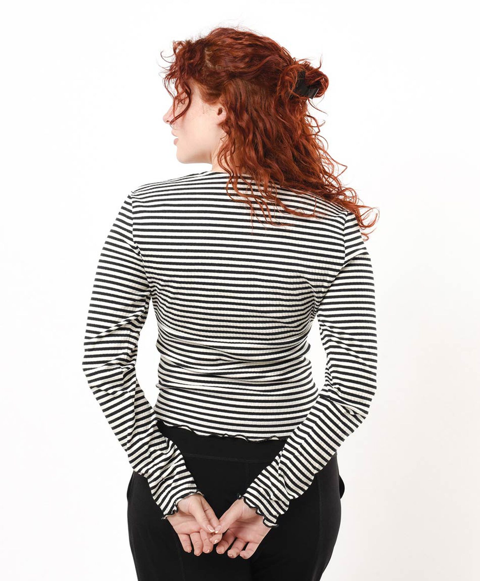 Polera mujer cruzada líneas Polera mujer cruzada líneas