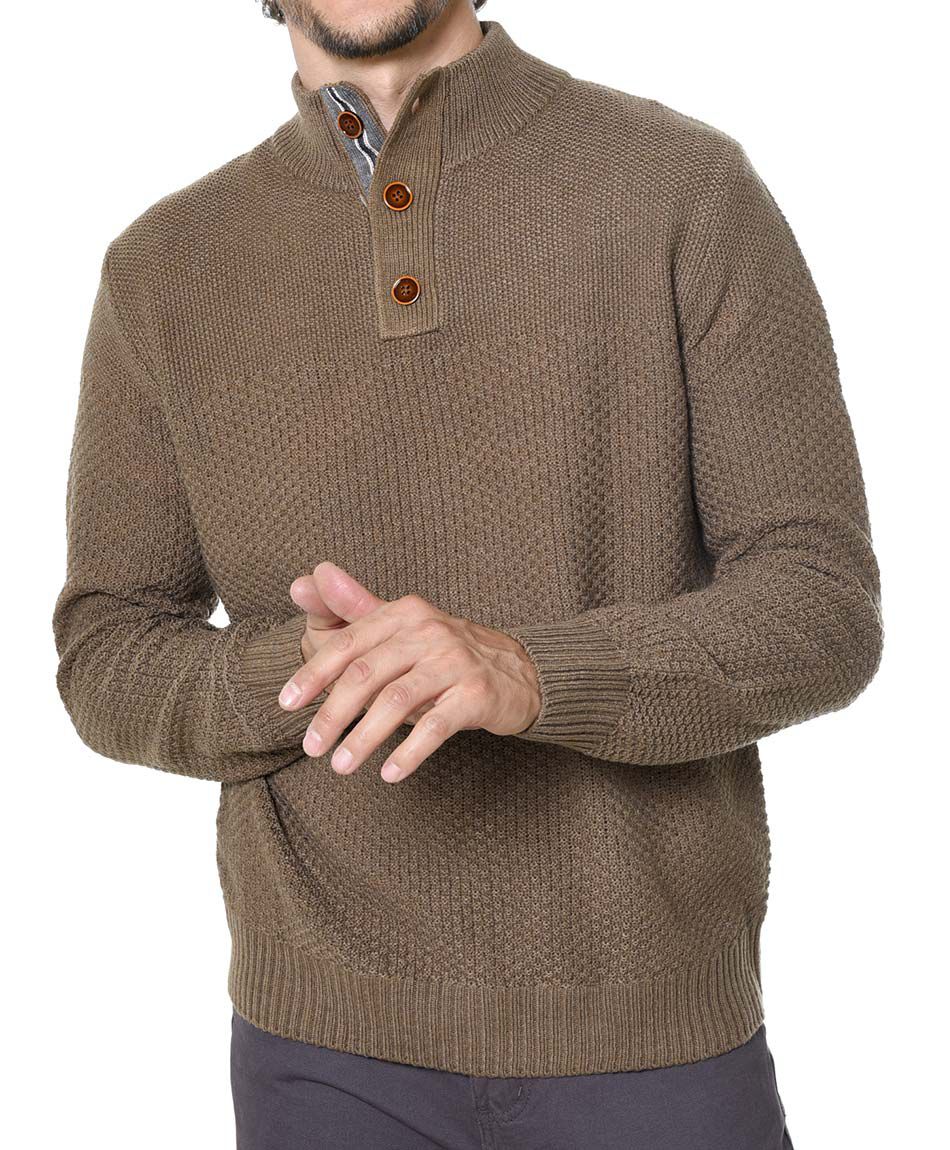 Sweater cuello botones fantasia