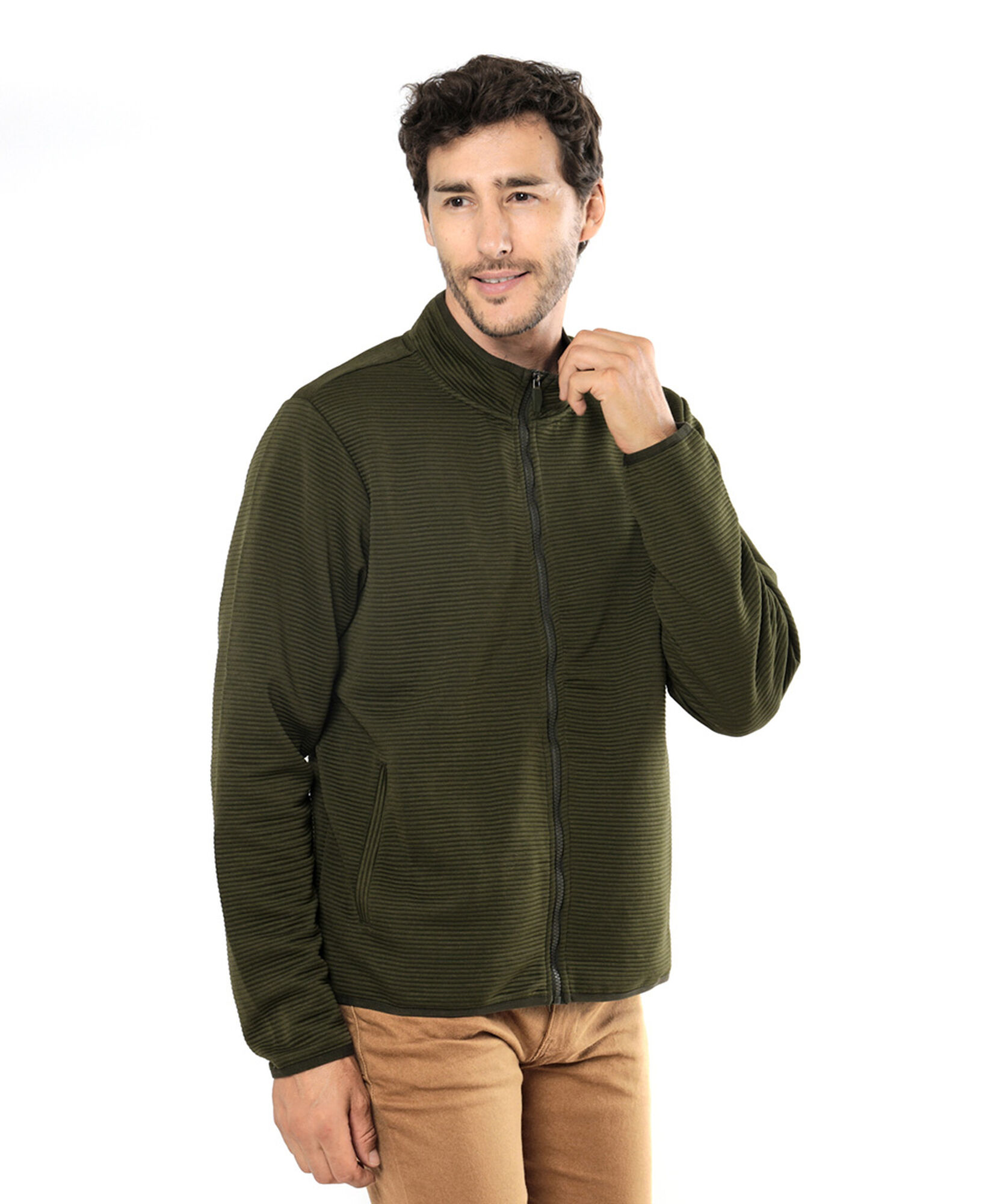 Polerón hombre textura líneas Polerón hombre textura líneas