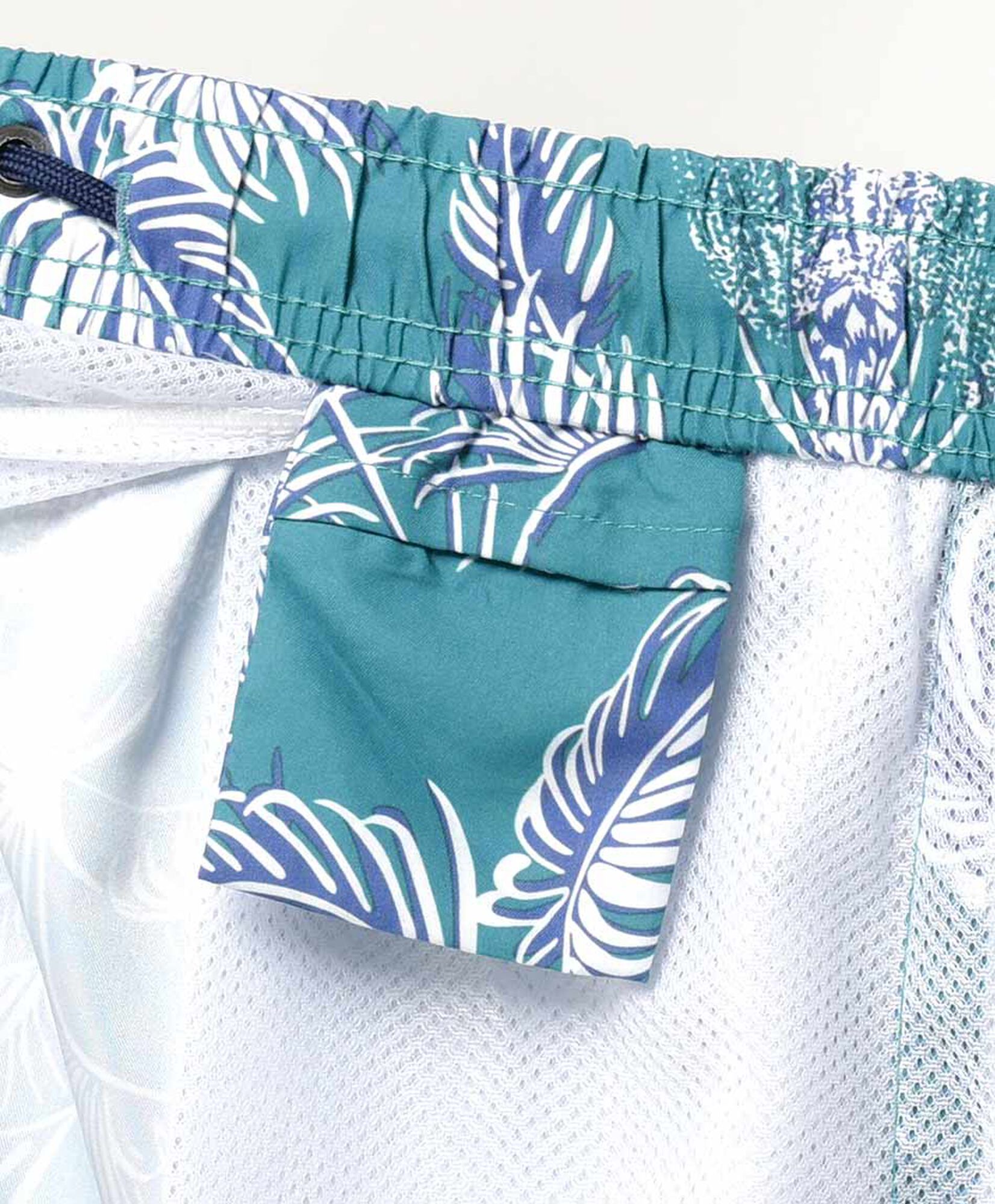 Traje de baño hombre hojas turquesa Traje de baño hombre hojas turquesa