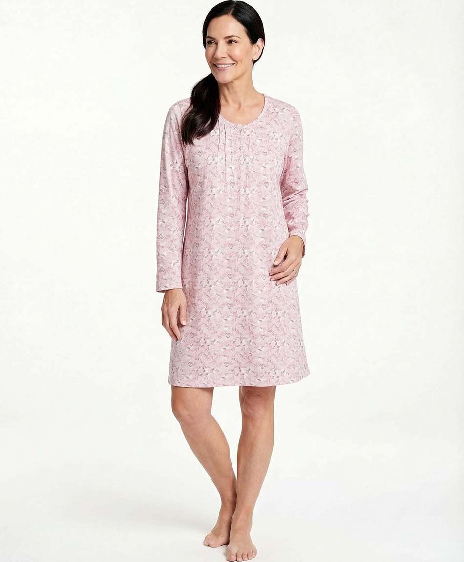 Camisa de dormir mujer floreada pink