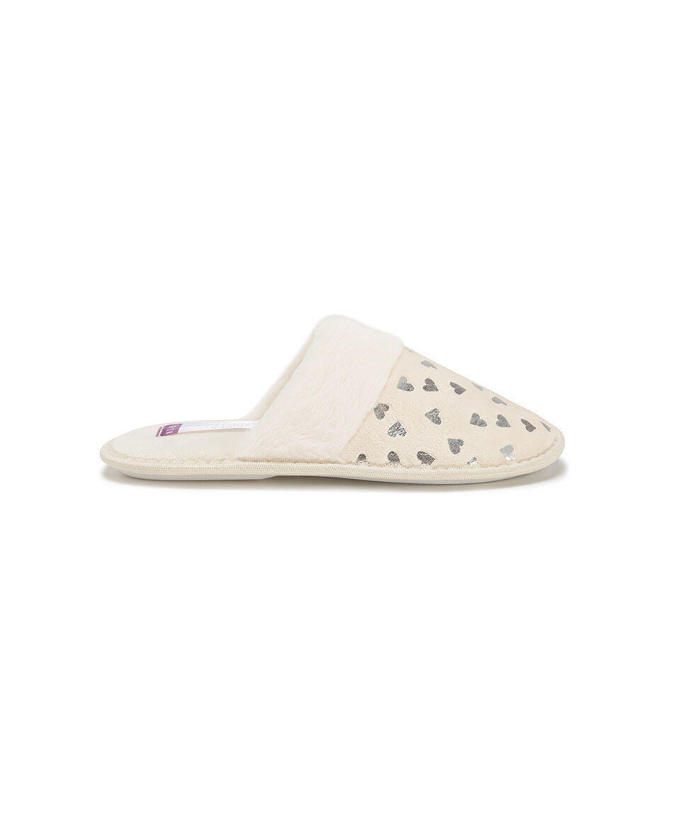 Pantufla mujer corazones brillantes