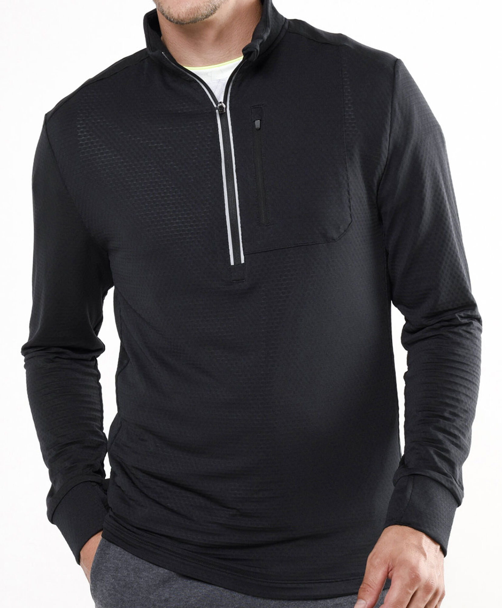Polera deportiva hombre medio cierre Polera deportiva hombre medio cierre
