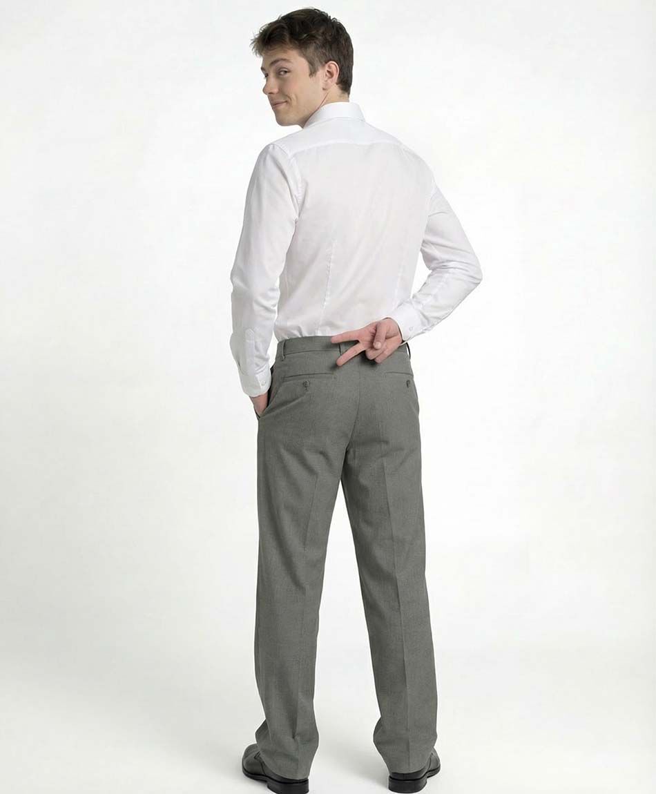 Pantal&oacute;n escolar cl&aacute;sico gris