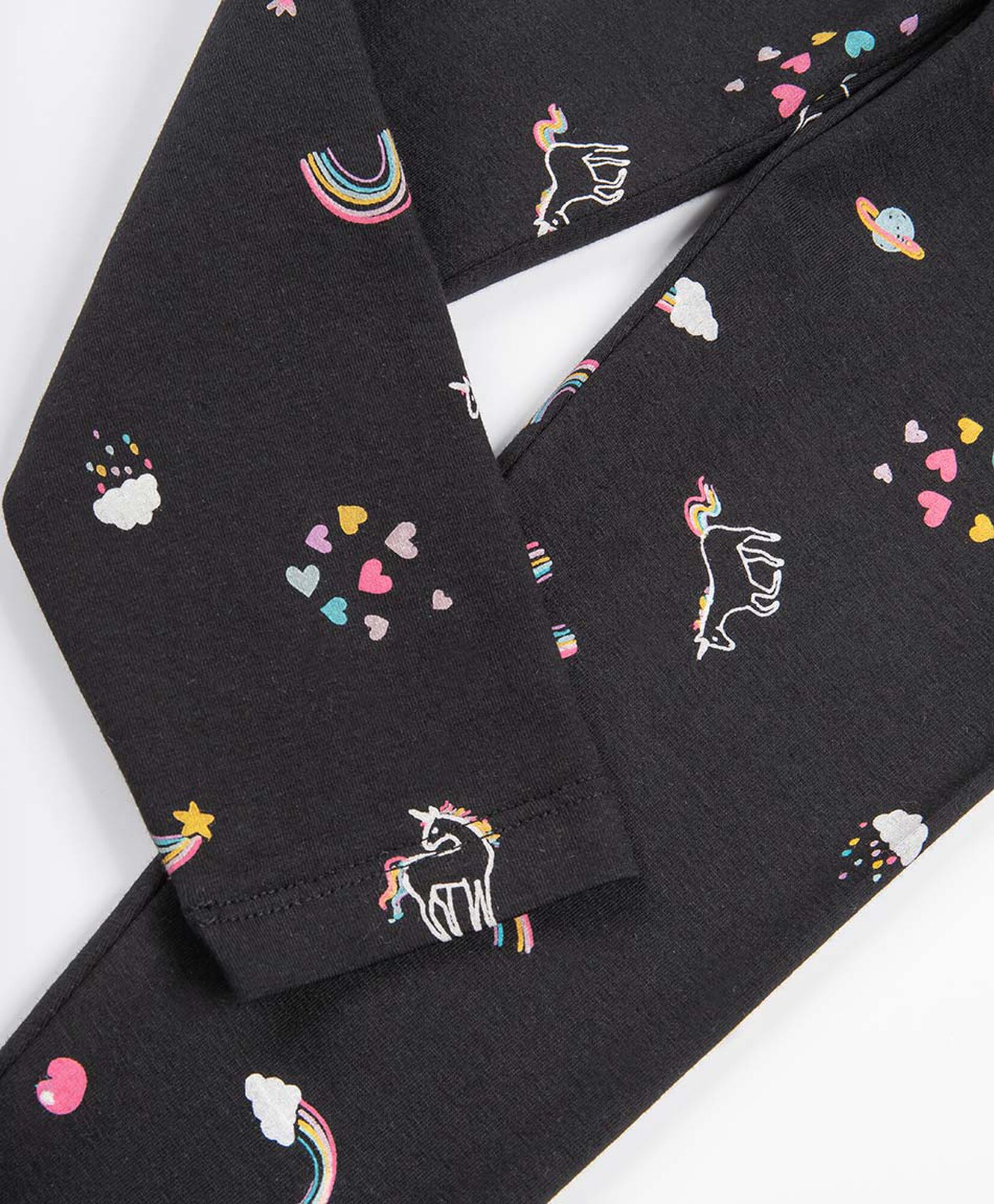 Leggins bebé negro arcoíris Leggins bebé negro arcoíris