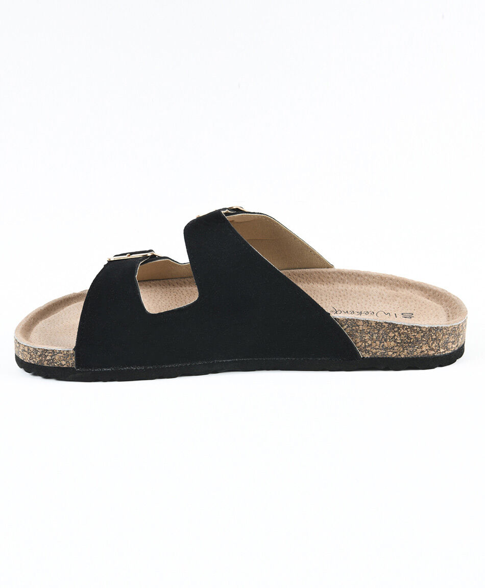 Sandalias mujer doble hebilla