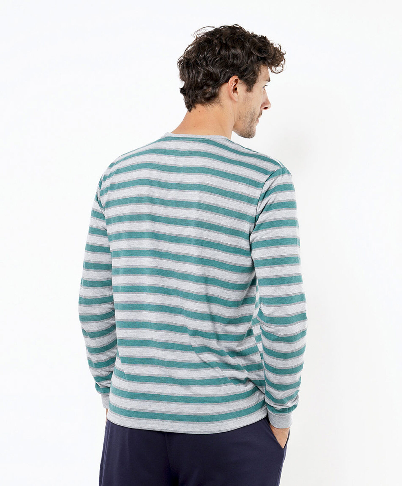 Pijama hombre líneas verdes Pijama hombre líneas verdes