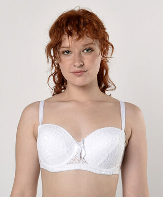 Sostén mujer floreado strapless