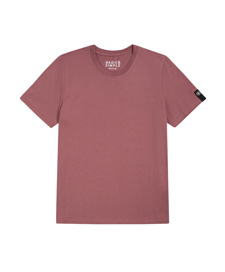 Polera hombre parche manga lisa