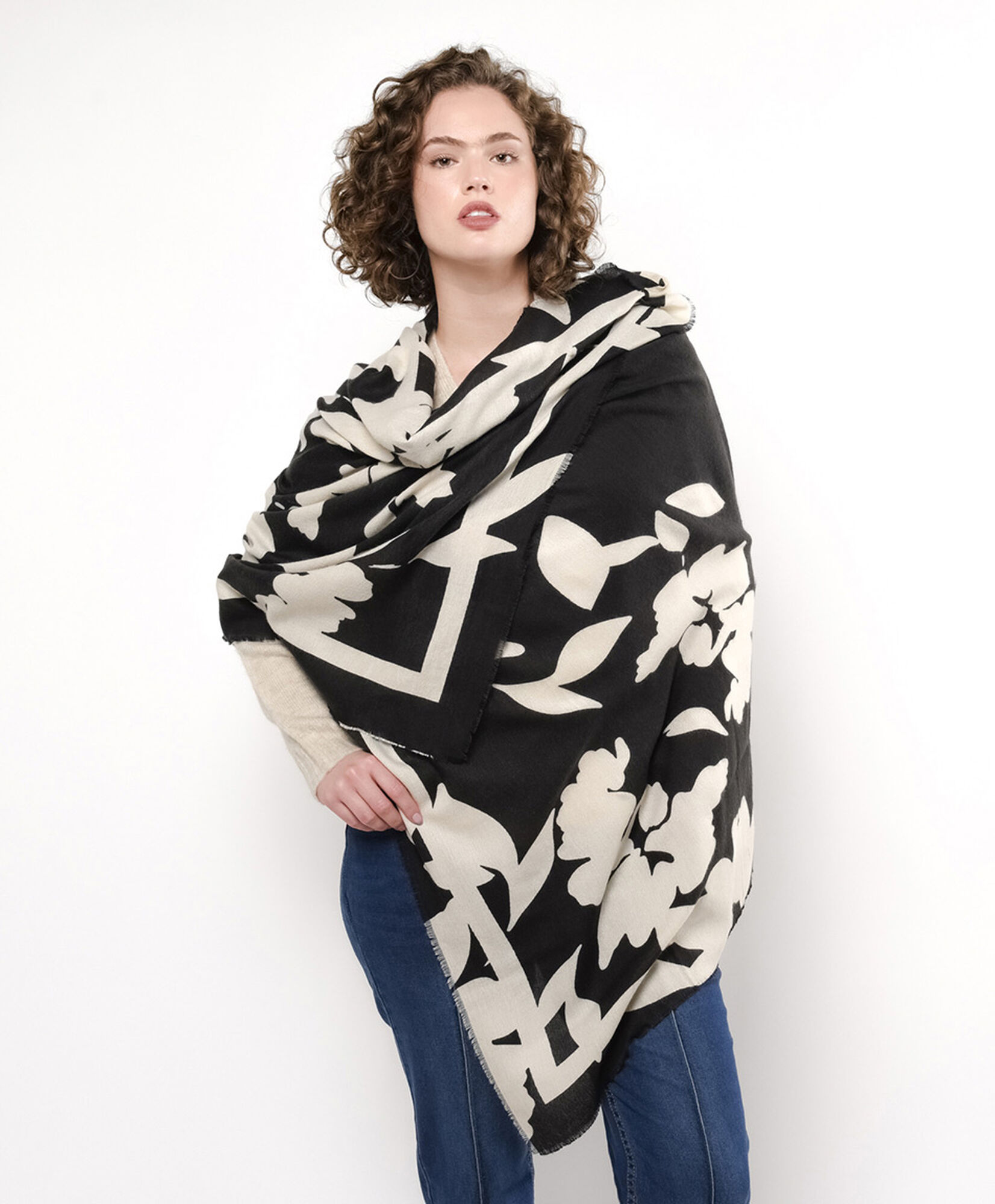 Ruana mujer print flores Ruana mujer print flores