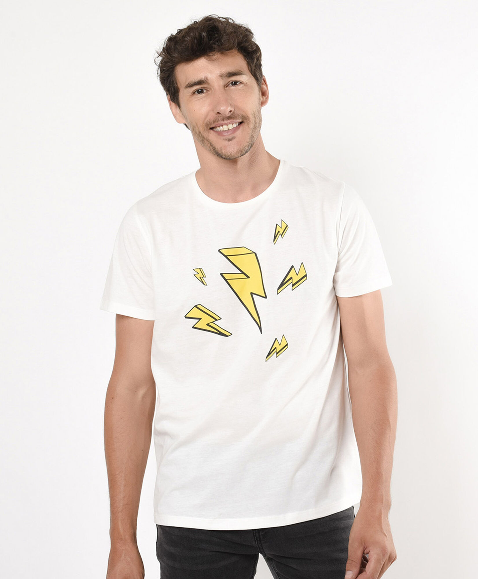 Polera hombre estampado rayos Polera hombre estampado rayos