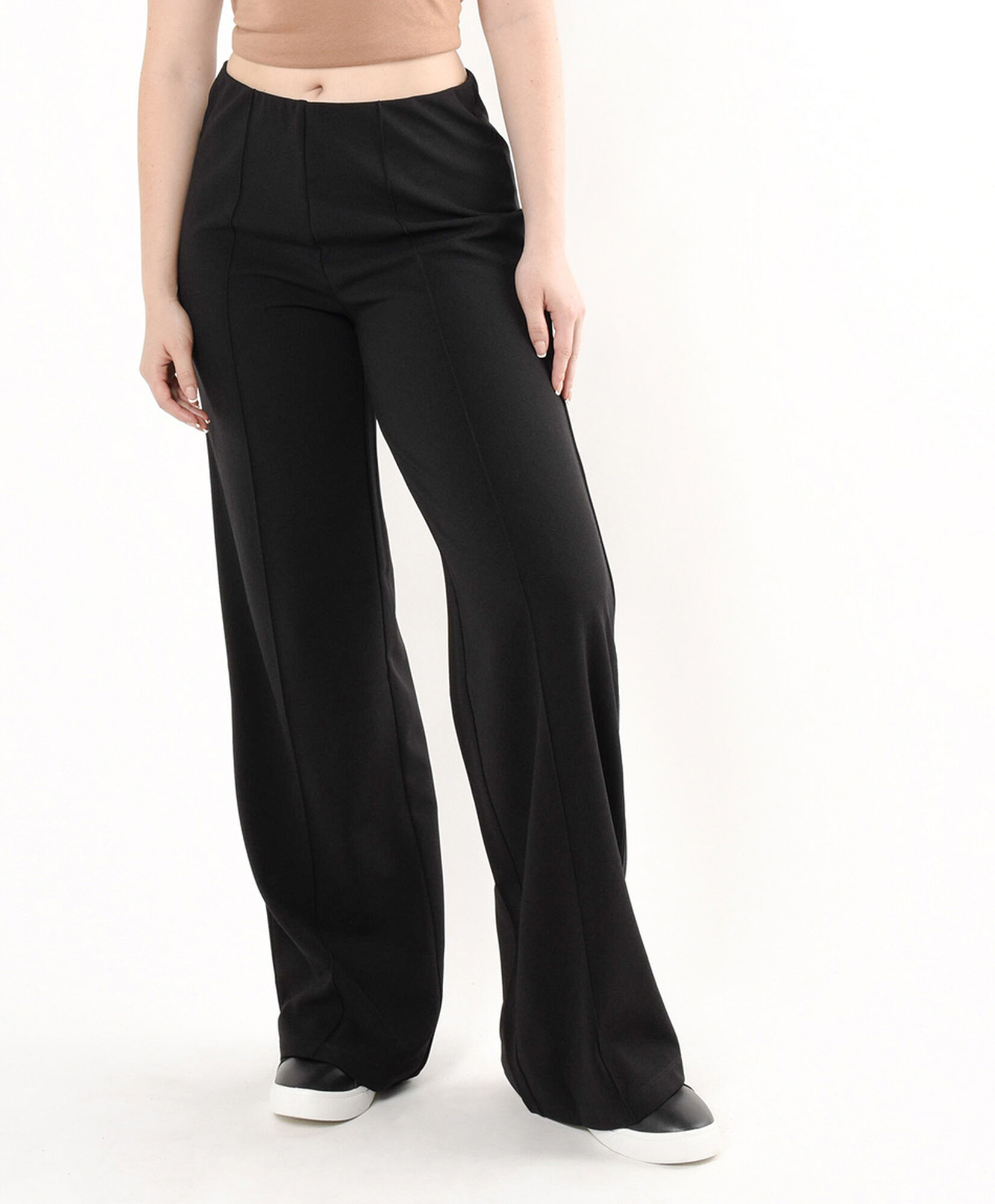 Pantalón mujer costura frontal wide Pantalón mujer costura frontal wide