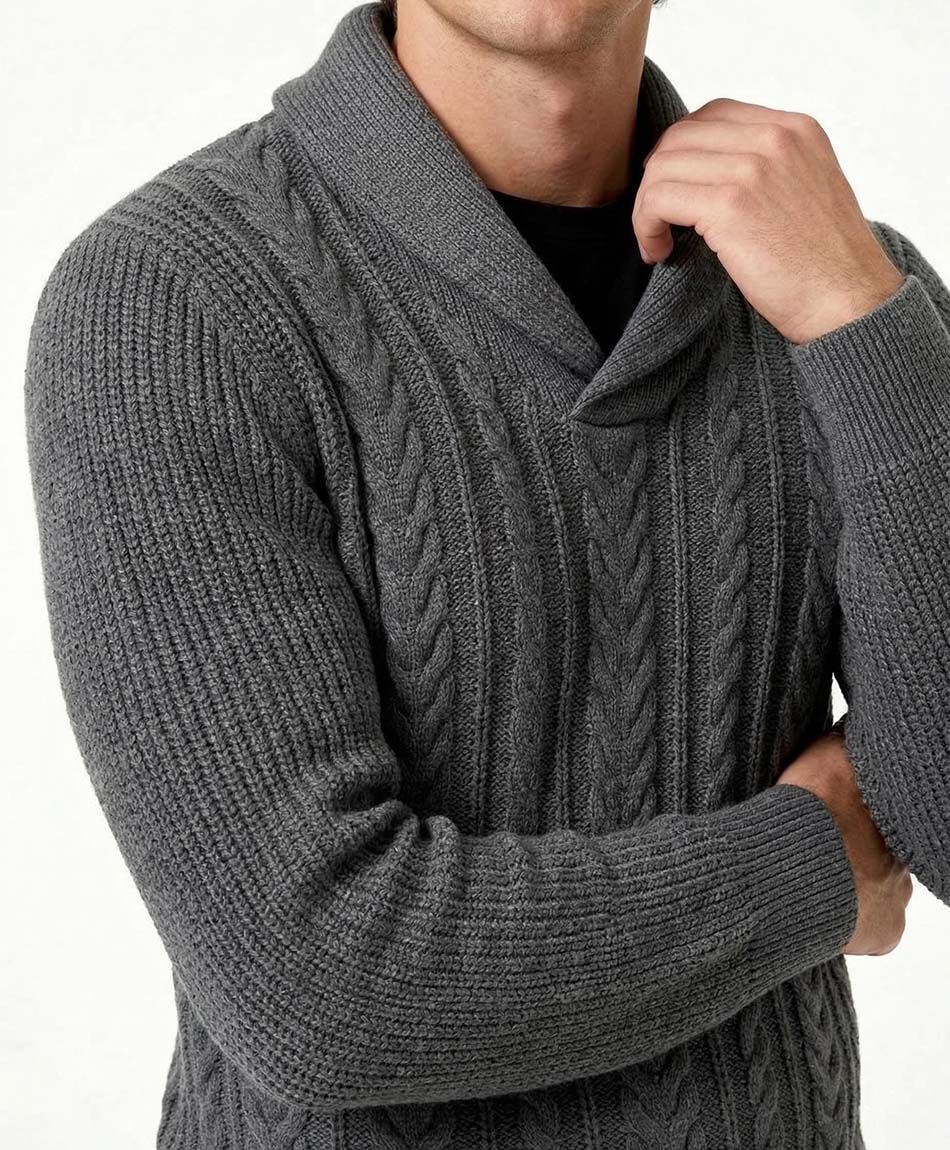 Sweater hombre jacquard botones