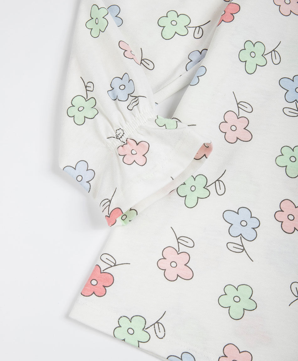 Polera beb&eacute; floreada