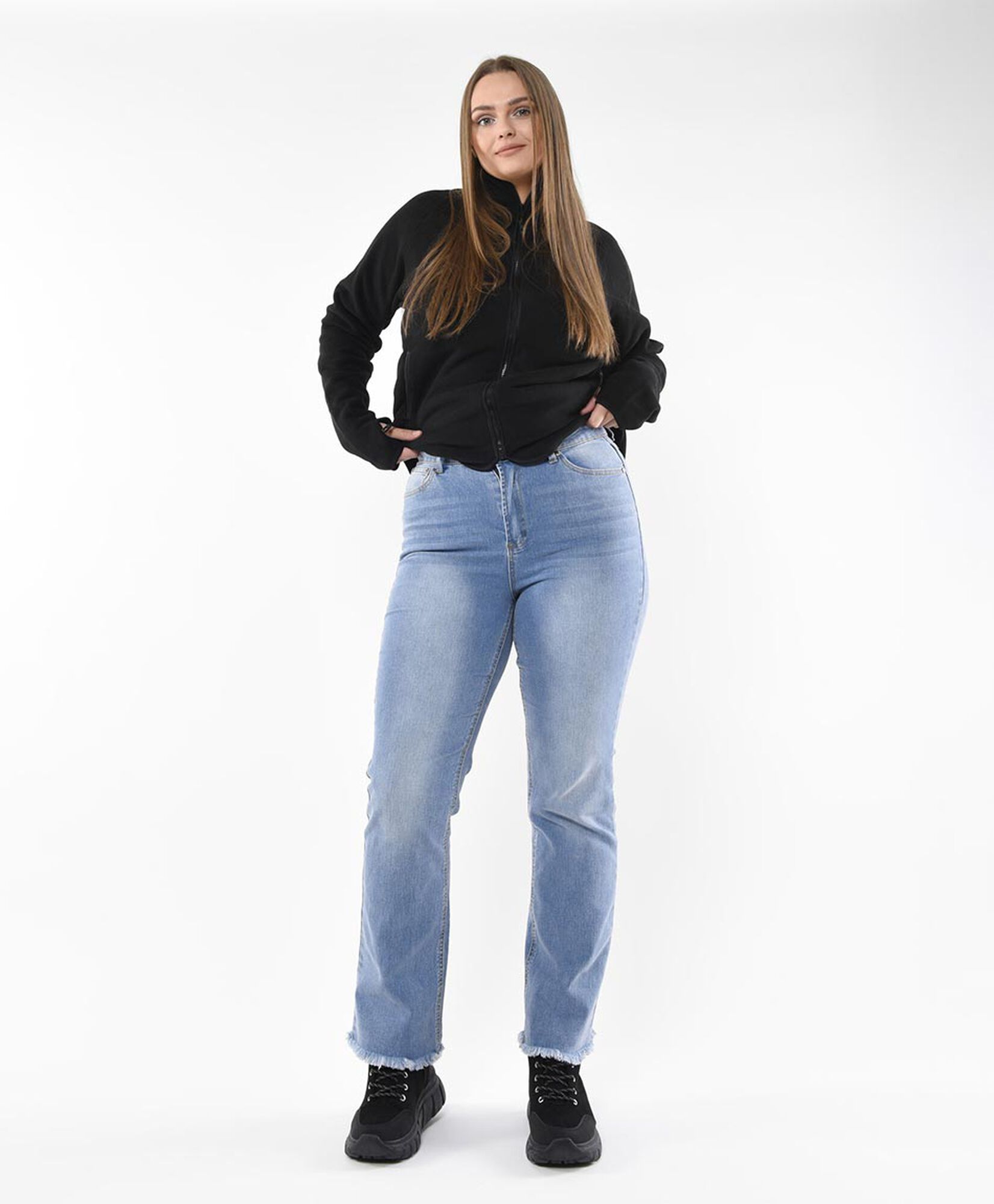 Jeans mujer desflecado tiro alto Jeans mujer desflecado tiro alto