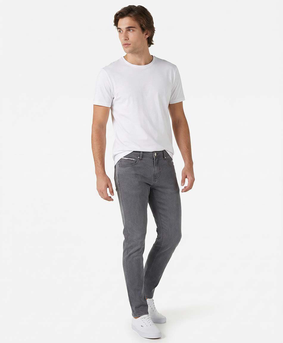 Jeans hombre gris skinny