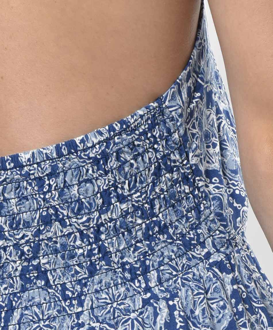 Vestido mujer floreado espalda elasticada