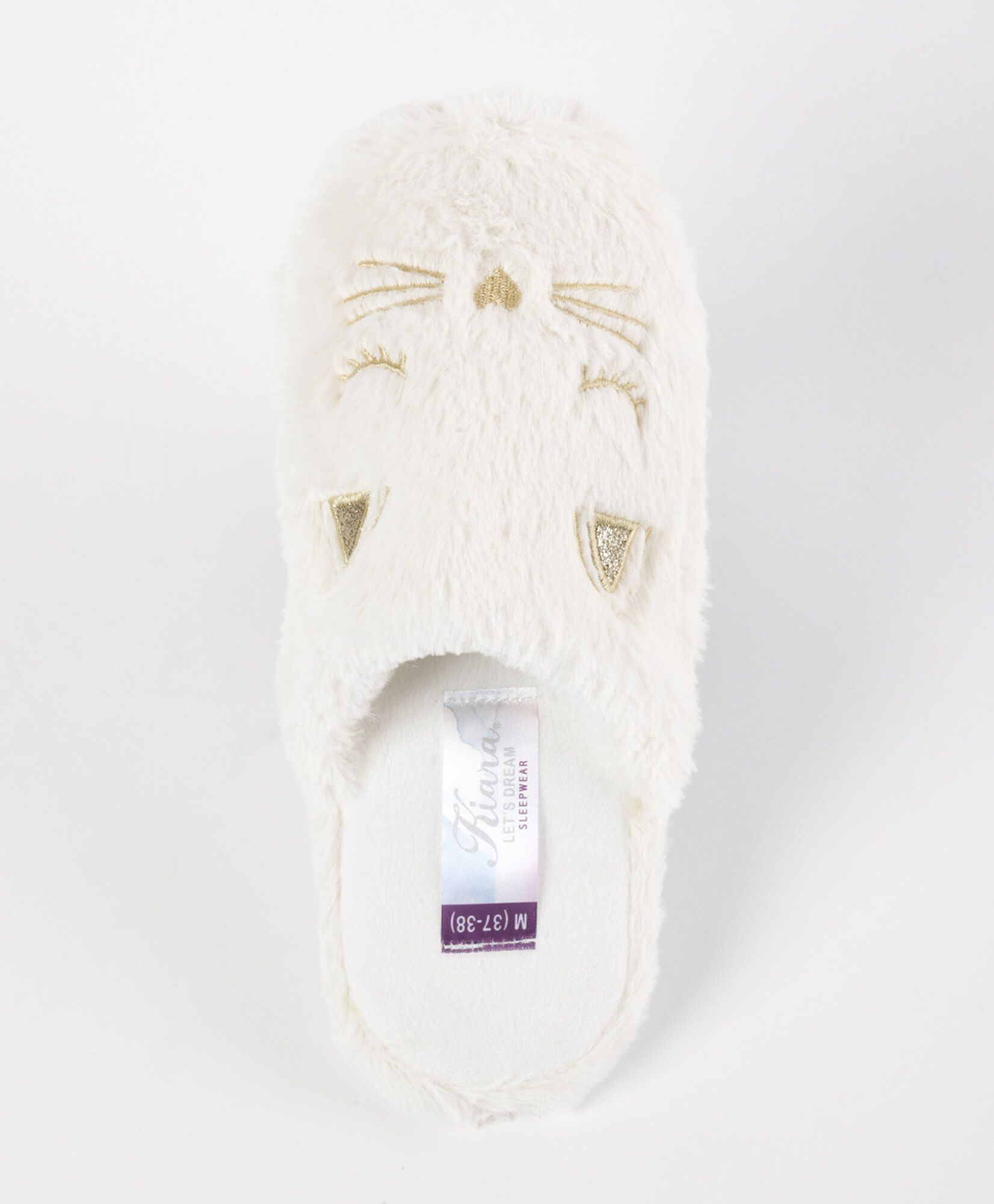 Pantufla mujer gato dorado Pantufla mujer gato dorado