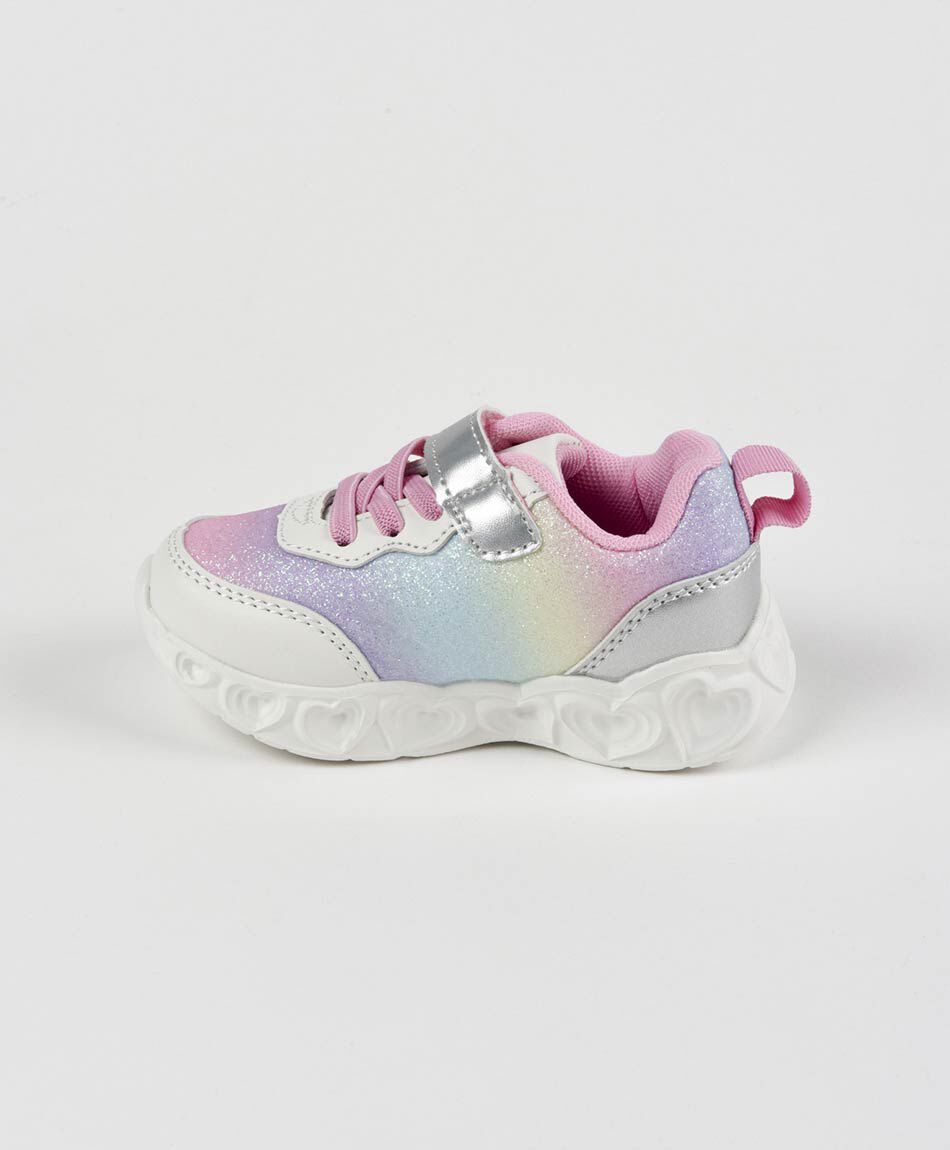 Zapatillas infantil coraz&oacute;n escarcha