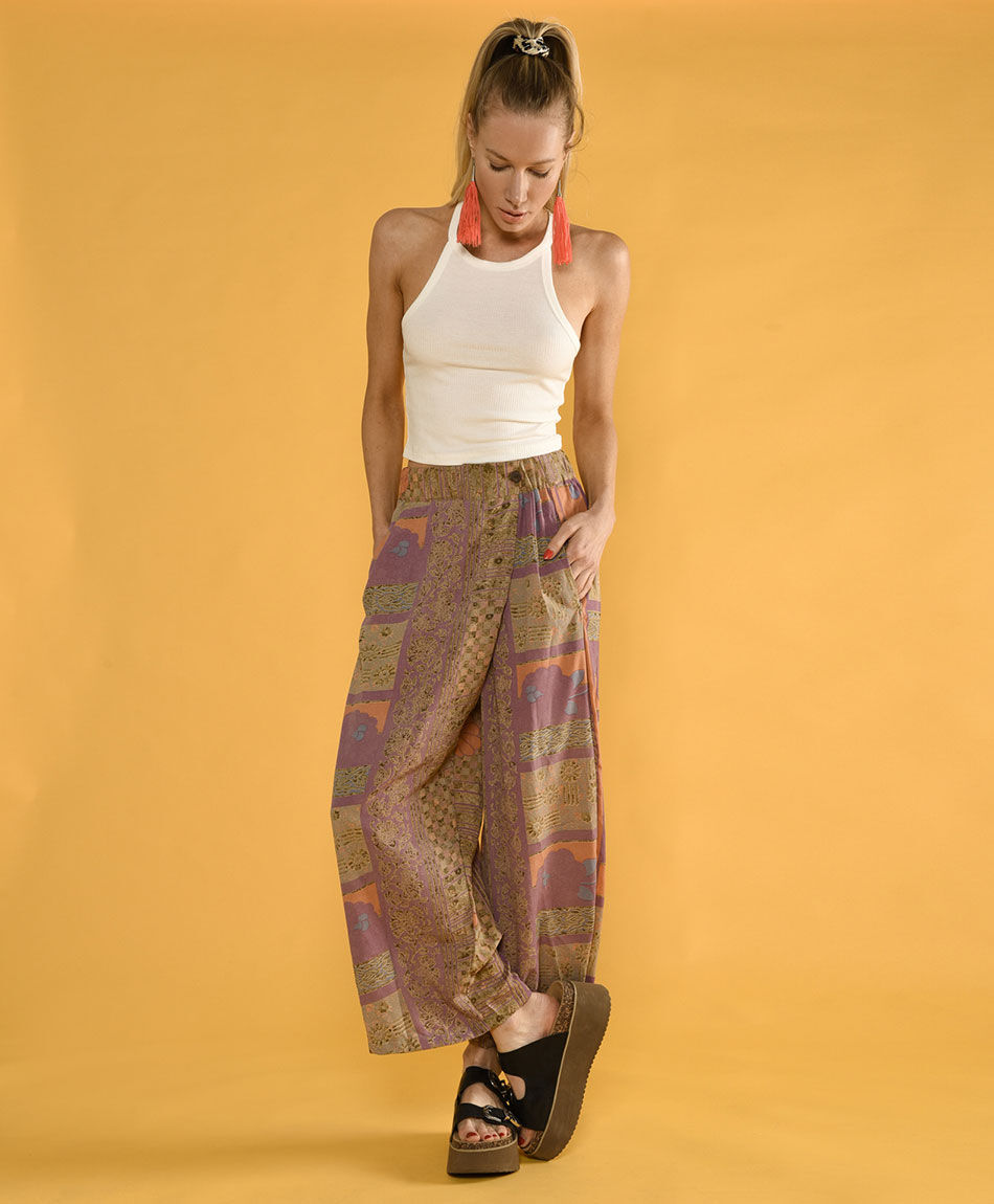 Pantalon palazzo cru