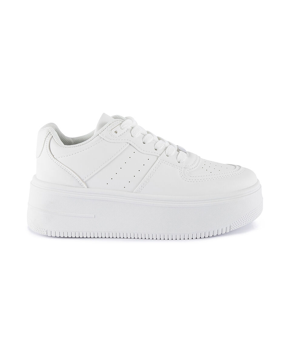 Zapatilla mujer blanca plataforma