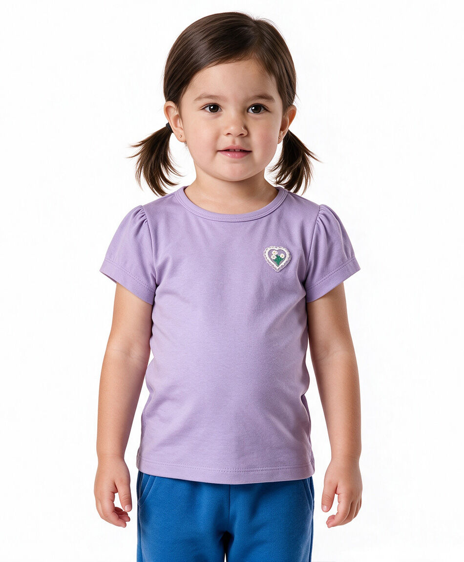 Polera beb&eacute; parche flores