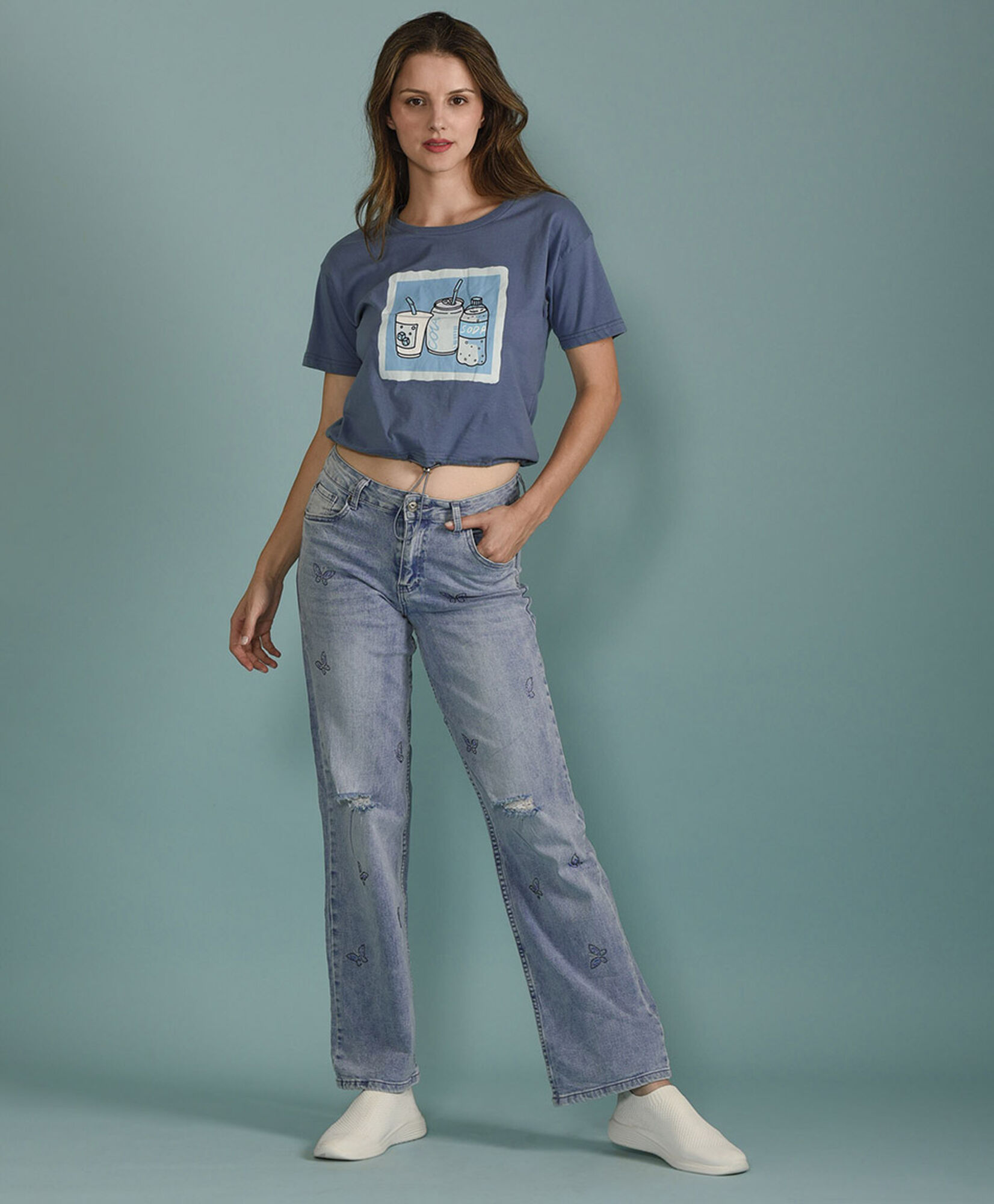 Jeans bordado strass Jeans bordado strass