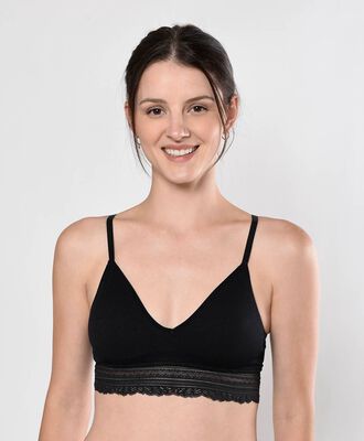 Bralette mujer seamless encaje