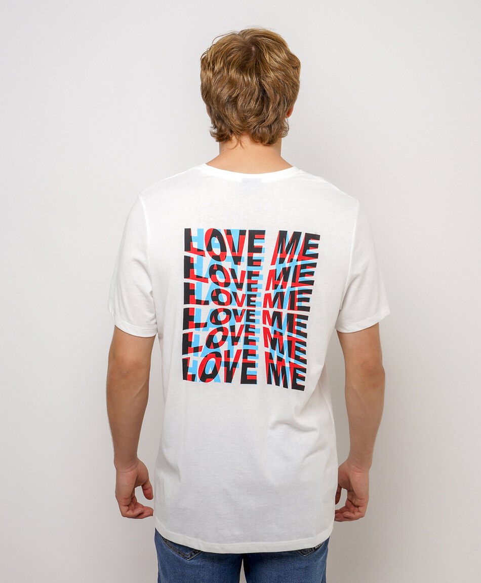 Polera hombre estampado love me