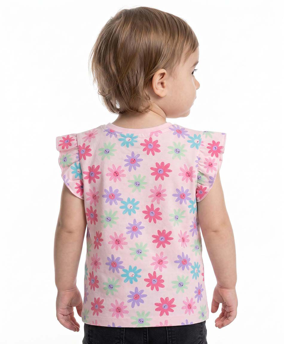 Polera beb&eacute; florcitas