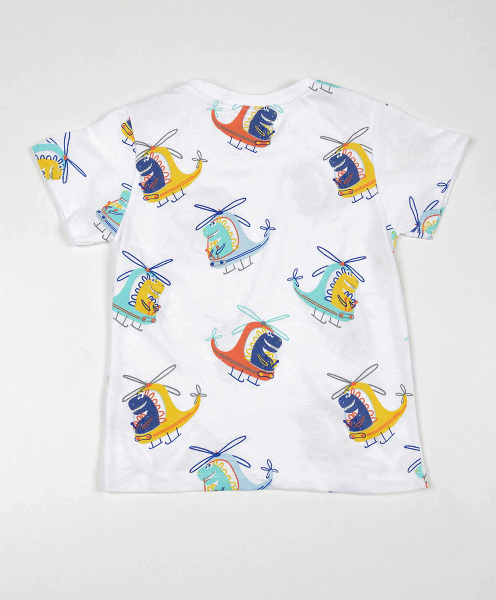 Polera bebé dinosaurios helicópteros Polera bebé dinosaurios helicópteros