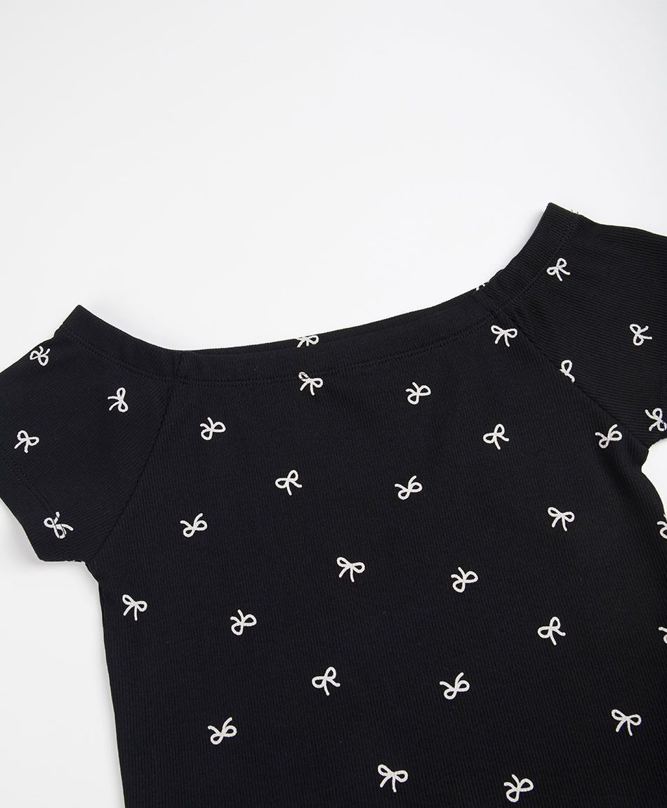 Polera ni&ntilde;a cintas off shoulders