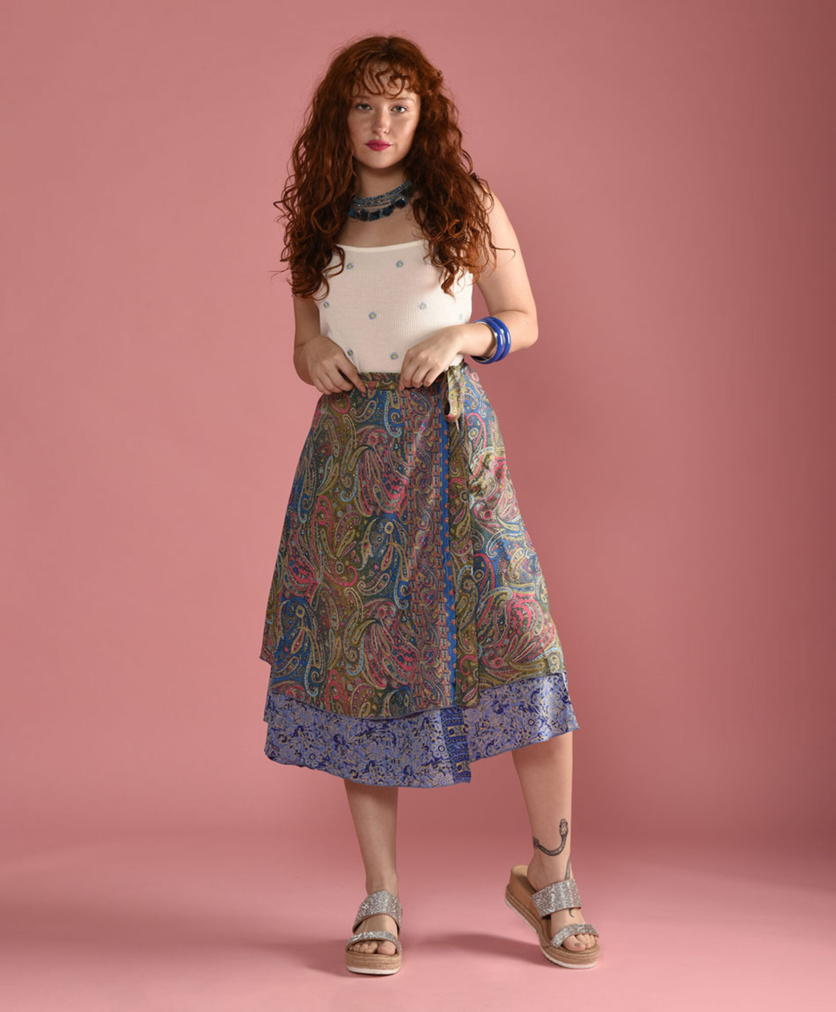 Falda midi pareo Falda midi pareo