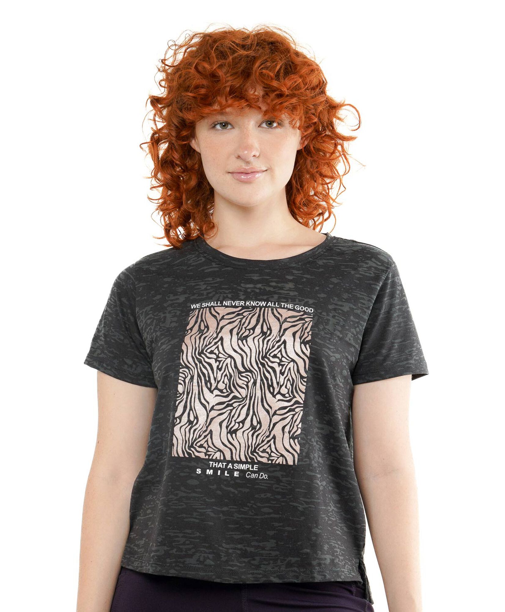 Polera deportiva mujer jaspeada print Polera deportiva mujer jaspeada print