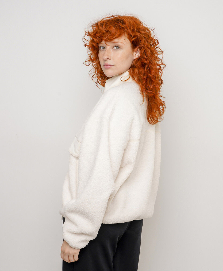 Chaqueta mujer polar white