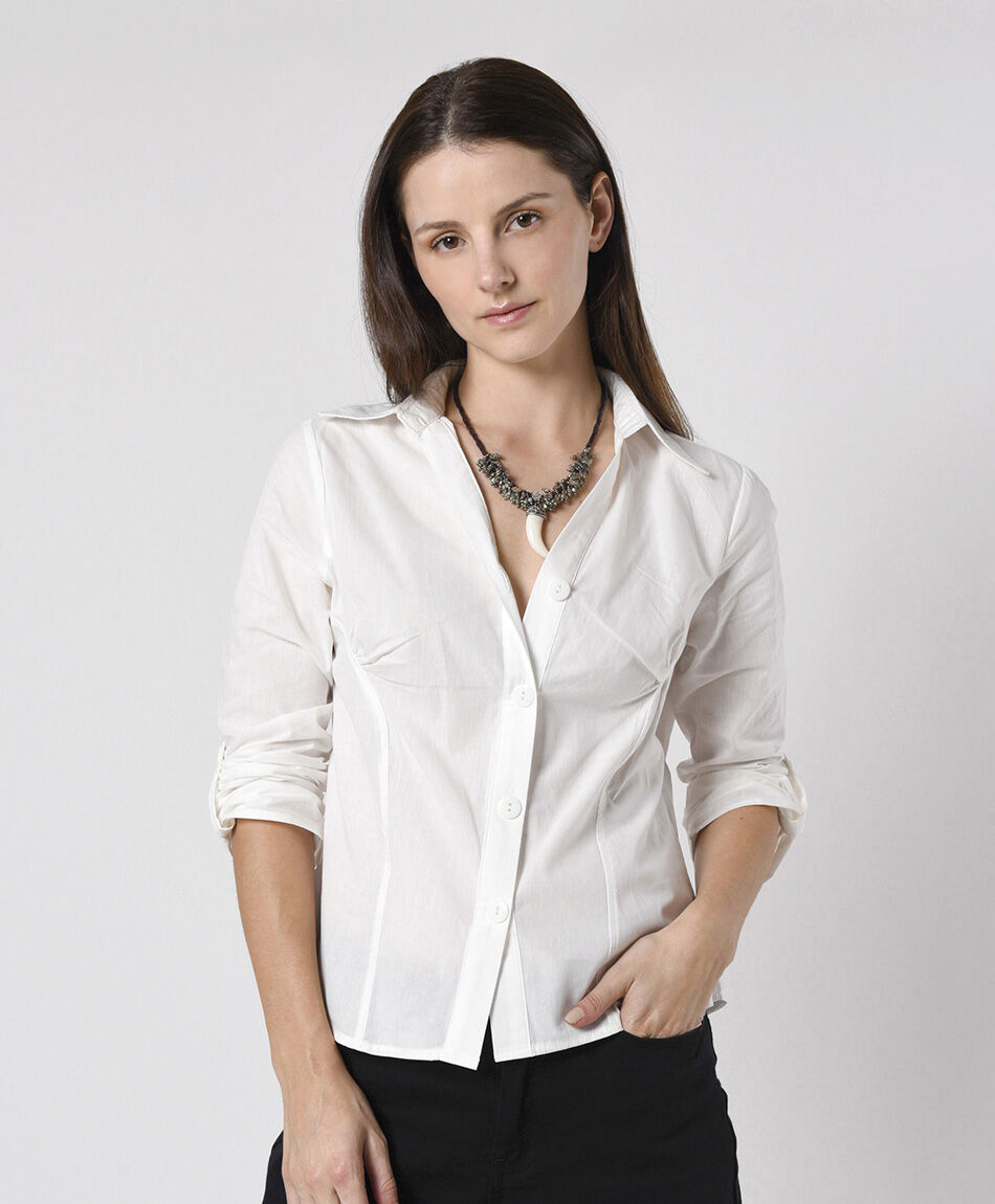 Blusa mujer manga ajustable