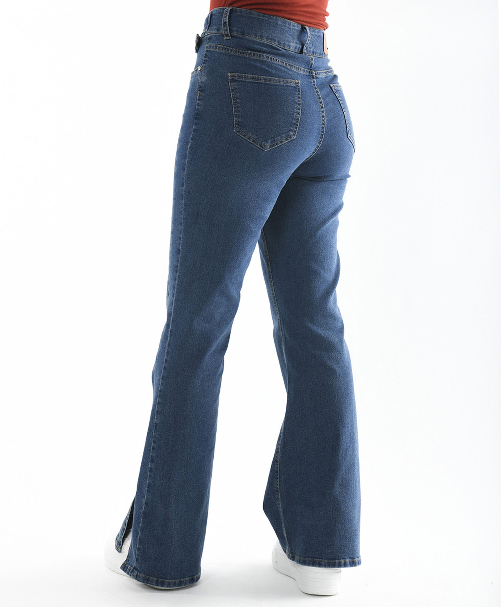 Jeans mujer cinturón flare Jeans mujer cinturón flare