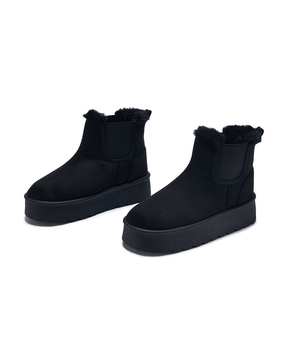 Bota mujer comfy elastic black pantubota